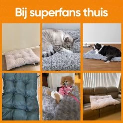 Happysnoots Hondenkussen 70 X 50cm - Hondenbed - Donut Dog Bed - Fluffy - Grijs - Wasbaar -Hondenbenodigdheden 1200x1200 1479