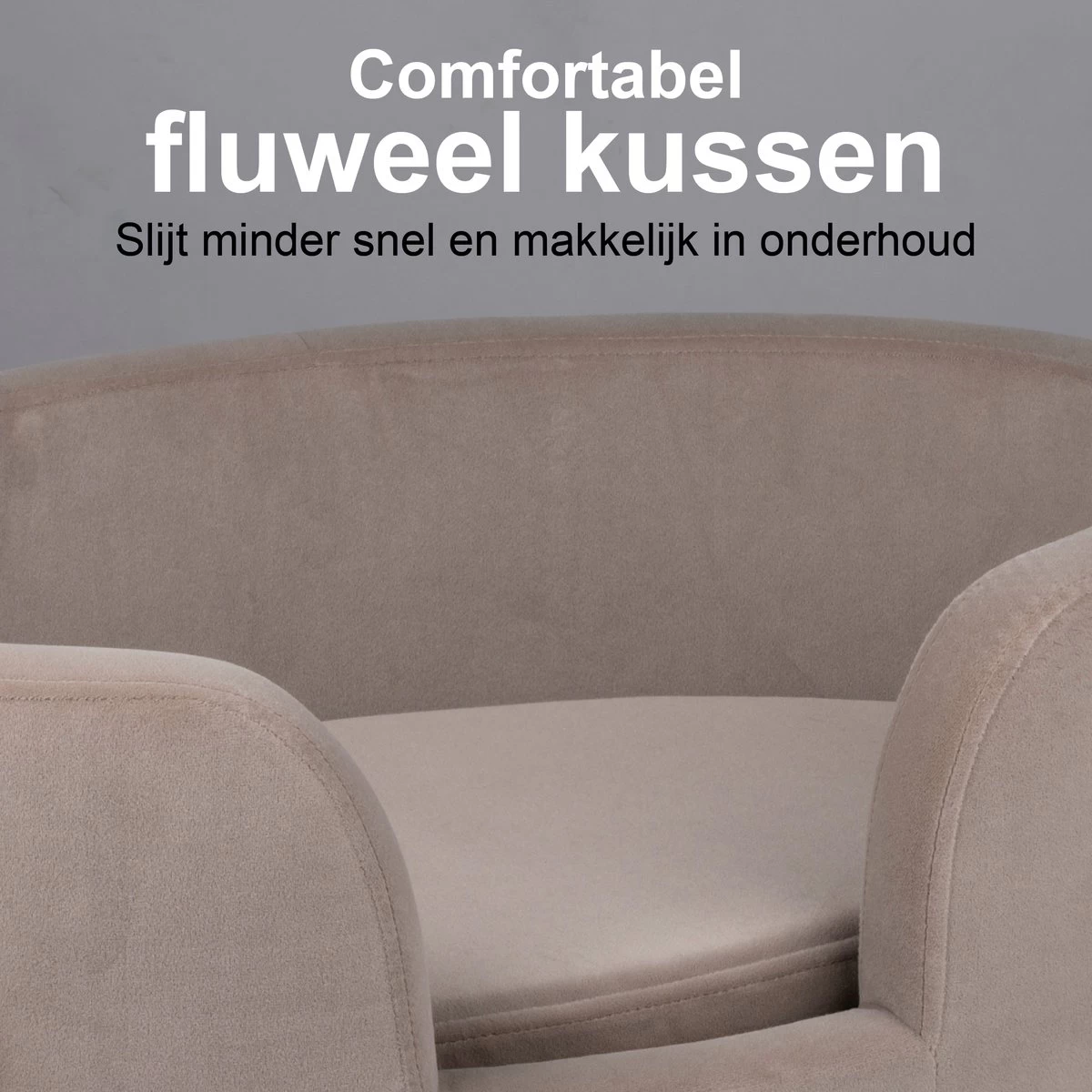 Maxxpro Pet Bed - Huisdieren Tot 80KG - Zacht Fluwelen Kussen - Verhoogd Katten- En Hondenbed - Grijs - 60,5 X 40,5 X 23,5 Cm 5 Maxxpro Pet Bed - Huisdieren Tot 80KG - Zacht Fluwelen Kussen - Verhoogd Katten- En Hondenbed - Grijs - 60,5 X 40,5 X 23,5 Cm - Afbeelding 3