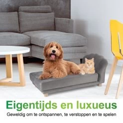 Maxxpro Katten- En Hondenbank - Grijs - Verhoogd Met Houten Poten - Fluweel Materiaal - 90 X 44 X 34 Cm - Huisdieren Tot 80 KG 12 Maxxpro Katten- En Hondenbank - Grijs - Verhoogd Met Houten Poten - Fluweel Materiaal - 90 X 44 X 34 Cm - Huisdieren Tot 80 KG -Hondenbenodigdheden 1200x1200 1537