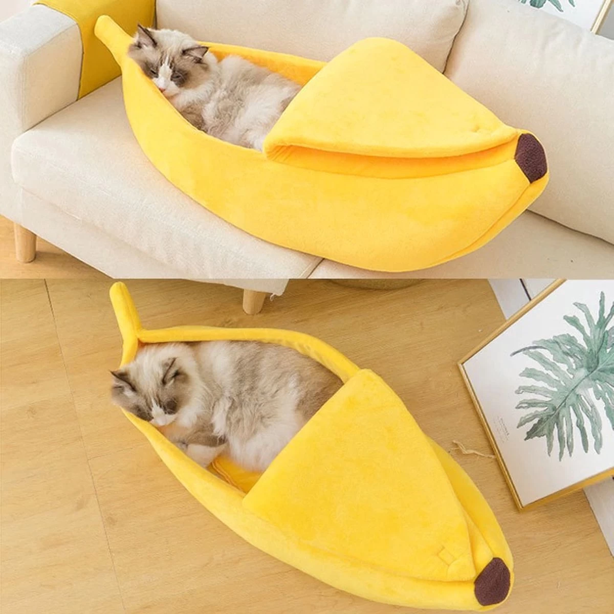 N/A Kattenhuis Banaan L - Hondenhuis Banaan L - 65x25x18 Cm - Kattenmand - Hondenmand - Dierenmand - Cadeau Kat 5 N/A Kattenhuis Banaan L - Hondenhuis Banaan L - 65x25x18 Cm - Kattenmand - Hondenmand - Dierenmand - Cadeau Kat - Afbeelding 3