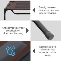 Hondenbed - Hondenstretcher - Honden Ligbed - L - Draagbaar - 92Lx76Bx18H Cm - Bruin -Hondenbenodigdheden 1200x1200 1605