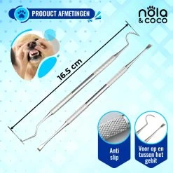 Nola & Coco® Tandsteen Verwijderaar Set Inclusief Bewaardoosje - Tandenkrabber - Set Van Twee - Hond - Kat - Tandenborstel - Tandplak Verwijderen - Tandenstoker - Honden Tanden Schoonmaken - Tandenhaakje - Gebitsreiniging 13 Nola & Coco® Tandsteen Verwijderaar Set Inclusief Bewaardoosje - Tandenkrabber - Set Van Twee - Hond - Kat - Tandenborstel - Tandplak Verwijderen - Tandenstoker - Honden Tanden Schoonmaken - Tandenhaakje - Gebitsreiniging -Hondenbenodigdheden 1200x1200 1620