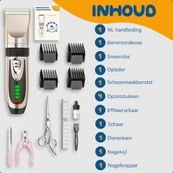 Pawwy Dieren Tondeuse Set Draadloos Voor Honden En Katten – Voor Dikke Vacht - Hondentondeuse – Hondentrimmer - Scheerapparaat - Goud 24 Pawwy Dieren Tondeuse Set Draadloos Voor Honden En Katten – Voor Dikke Vacht - Hondentondeuse – Hondentrimmer - Scheerapparaat - Goud -Hondenbenodigdheden 1200x1200 22