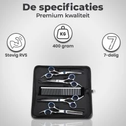 VoordeelShop 7-Delige Huisdier Knipset Met Etui - Trimmen Hond - Honden Schaar - Effileerschaar Hond - Huisdier Trimmer - Huisdier Knippen - Knipschaar Haar - Haar Schaar - Kapper - Kapperset - Scharenset -Hondenbenodigdheden 1200x1200 237