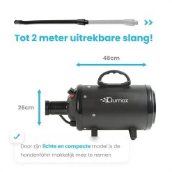 Qumax Professionele Hondenföhn Met 4 Opzetstukken – Waterblazer Voor Honden – Stil Design – Compact En Modern - Zwart 13 Qumax Professionele Hondenföhn Met 4 Opzetstukken – Waterblazer Voor Honden – Stil Design – Compact En Modern - Zwart -Hondenbenodigdheden 1200x1200 285