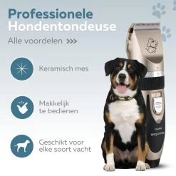 BYER Professionele Dieren Tondeuse Set - Voor Huisdieren Katten & Honden - Draadloos - Oplaadbare Pet Trimmer - Dog Tondeuze Clipper - 5 Standen & Vier Opzetkammen - Low Noise -Hondenbenodigdheden 1200x1200 359