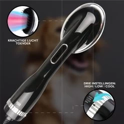 RoiPets® Hondenfohn 2 In 1 – 1000W - Honden Droger – Met Borstel - Waterblazer - Haar Verzorging - Honden Borstel Zwart - Honden/Katten/Dieren -Hondenbenodigdheden 1200x1200 384