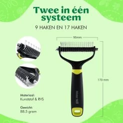 Mister Mill Professionele 2-Zijdige Ondervacht Kam Voor Hond En Kat – Honden/Kattenborstel – Klittenkam – 9,5 Cm. 14 Mister Mill Professionele 2-Zijdige Ondervacht Kam Voor Hond En Kat – Honden/Kattenborstel – Klittenkam – 9,5 Cm. -Hondenbenodigdheden 1200x1200 433