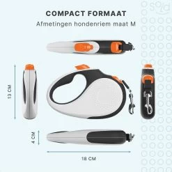 Hondenriem Tape - 5 Meter - Medium - Voor Honden <25 Kg - Zwart-Wit 17 Hondenriem Tape - 5 Meter - Medium - Voor Honden <25 Kg - Zwart-Wit -Hondenbenodigdheden 1200x1200 599