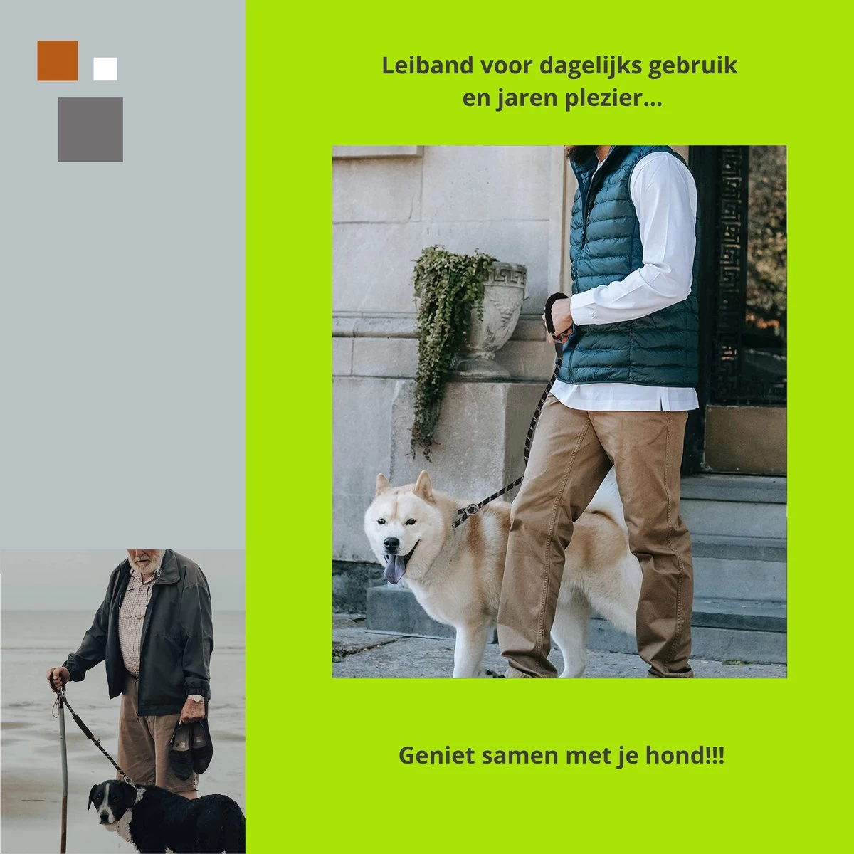 1FORME Hondenriem 15-25kg - Sliplijn Hond REFLECTEREND 2m, 1cm Ø - Jachtlijn 2 Ergonomische Handvaten - Dubbel Stop 6 1FORME Hondenriem 15-25kg - Sliplijn Hond REFLECTEREND 2m, 1cm Ø - Jachtlijn 2 Ergonomische Handvaten - Dubbel Stop - Afbeelding 4