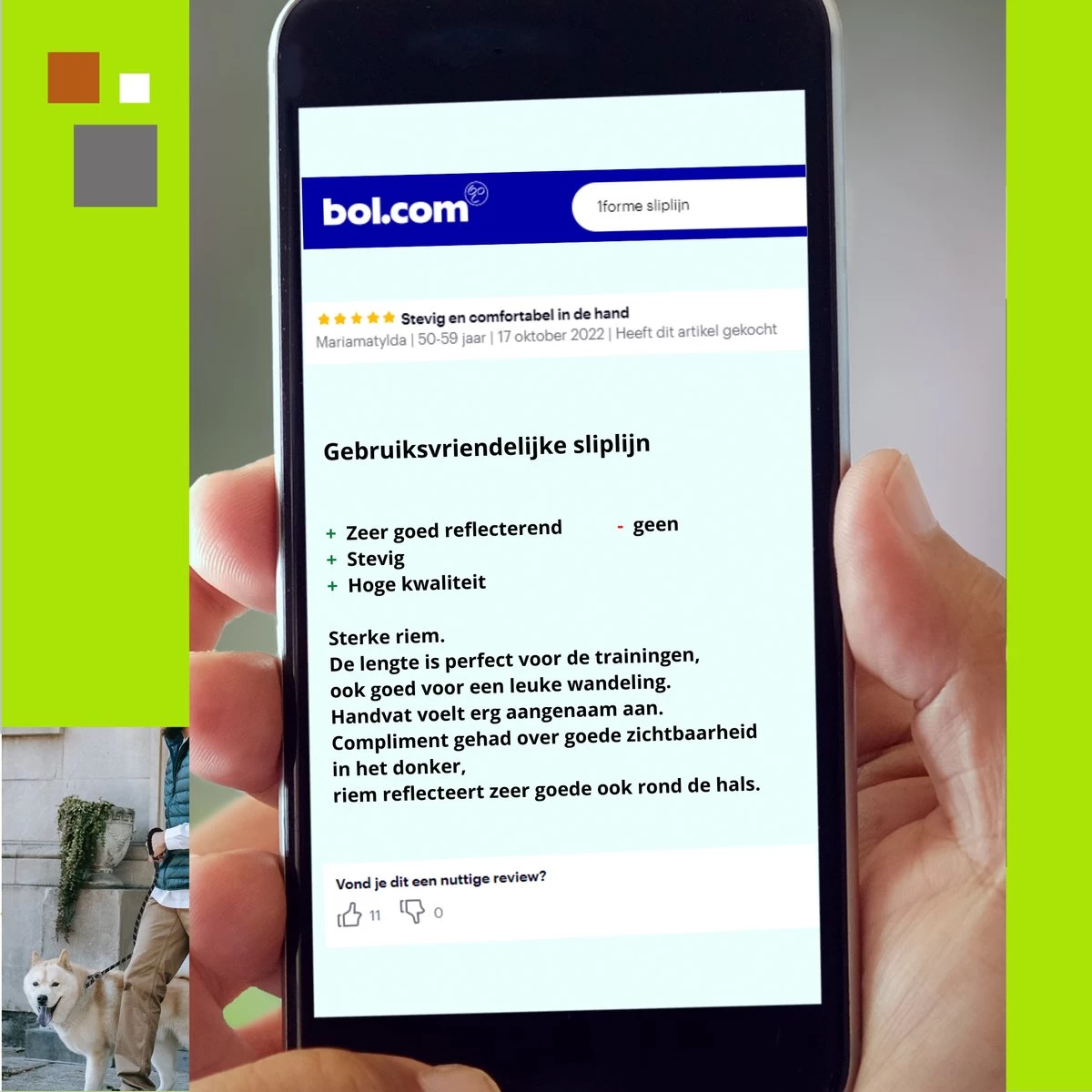 1FORME Hondenriem 15-25kg - Sliplijn Hond REFLECTEREND 2m, 1cm Ø - Jachtlijn 2 Ergonomische Handvaten - Dubbel Stop 11 1FORME Hondenriem 15-25kg - Sliplijn Hond REFLECTEREND 2m, 1cm Ø - Jachtlijn 2 Ergonomische Handvaten - Dubbel Stop - Afbeelding 9