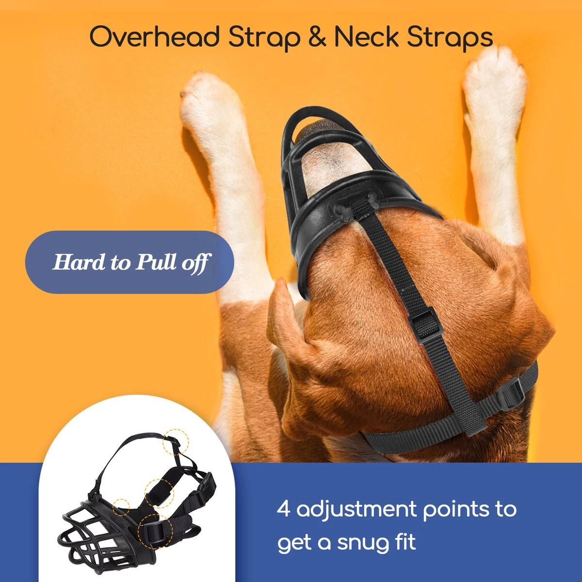 Nobleza Muilkorf Hond - Snuitomtrek 33 - Maat L - Zwart 6 Nobleza Muilkorf Hond - Snuitomtrek 33 - Maat L - Zwart - Afbeelding 4