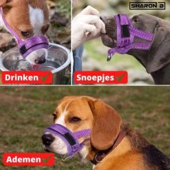 Sharon B Muilkorf Paars Maat M - Fleece - Wasbaar - Reflecterend 13 Sharon B Muilkorf Paars Maat M - Fleece - Wasbaar - Reflecterend -Hondenbenodigdheden 1200x1200 700