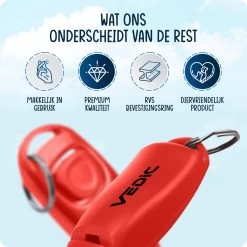 VEDIC® - Luxe Clicker Met Fluit - Clickertraining - Rood - Bevestigingsring - Fluit - Hondentraining -Hondenbenodigdheden 1200x1200 724