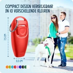 VEDIC® - Luxe Clicker Met Fluit - Clickertraining - Rood - Bevestigingsring - Fluit - Hondentraining -Hondenbenodigdheden 1200x1200 727
