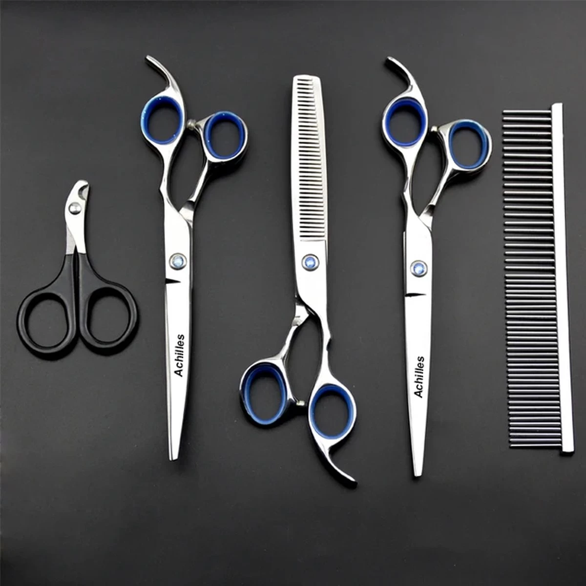 Hondenschaar - Scharenset Hond - 6-Delige Scharenset - Trimschaar Voor Honden - Huisdier Knipset 4 Hondenschaar - Scharenset Hond - 6-Delige Scharenset - Trimschaar Voor Honden - Huisdier Knipset - Afbeelding 2