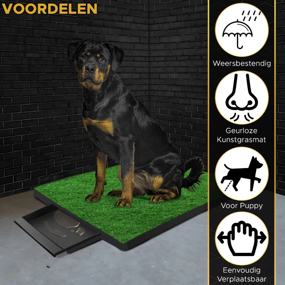 Toivo HondenToilet Kunstgras - Zwart - Geurafstotend - 62 X 49 X 6.6 CM - Honden Wc Outdoor - Zindelijkheidstraining Hond - Puppy Pads - Dierentoilet 7 Toivo HondenToilet Kunstgras - Zwart - Geurafstotend - 62 X 49 X 6.6 CM - Honden Wc Outdoor - Zindelijkheidstraining Hond - Puppy Pads - Dierentoilet - Afbeelding 5