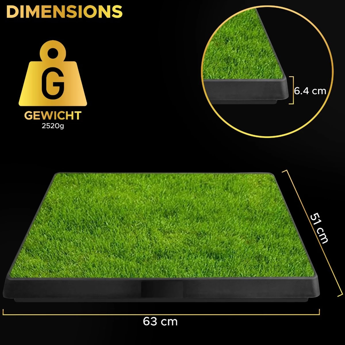 Toivo HondenToilet Kunstgras - Zwart - Geurafstotend - 62 X 49 X 6.6 CM - Honden Wc Outdoor - Zindelijkheidstraining Hond - Puppy Pads - Dierentoilet 10 Toivo HondenToilet Kunstgras - Zwart - Geurafstotend - 62 X 49 X 6.6 CM - Honden Wc Outdoor - Zindelijkheidstraining Hond - Puppy Pads - Dierentoilet - Afbeelding 8