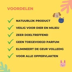 Urine Odour & Stain Remover - Urinegeur Verwijderen - Urine Vlekken Verwijderen - Natuurlijk En Veilig - Geurverwijderaar - Vlekkenverwijderaar - Weg Met Nare Geurtjes - Hond - Kat - 1 Liter -Hondenbenodigdheden 1200x1200 826