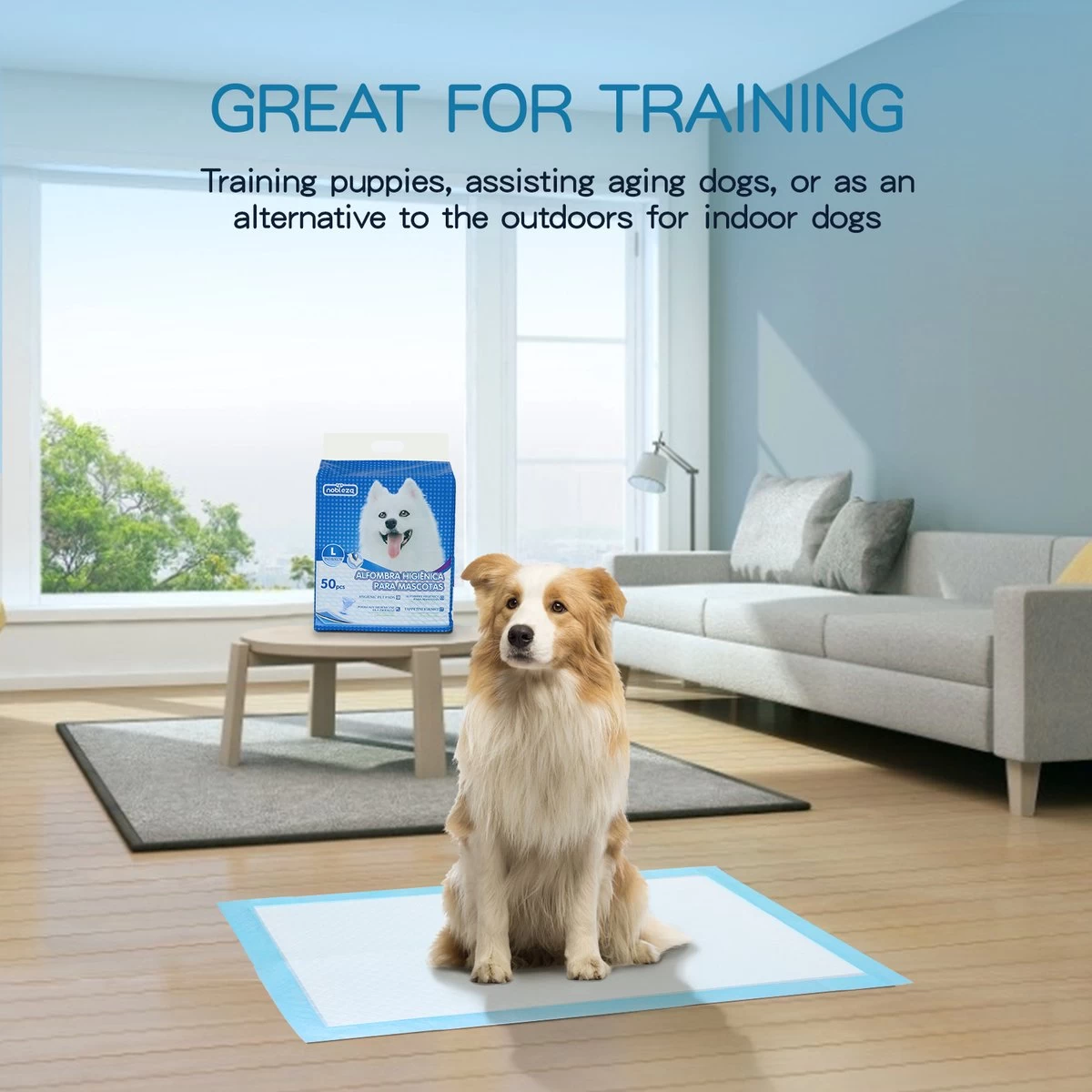 Nobleza 48WQF - Puppy Training Pads - 60 X 90 Cm - Zindelijkheidstraining -50 Stuks - L 8 Nobleza 48WQF - Puppy Training Pads - 60 X 90 Cm - Zindelijkheidstraining -50 Stuks - L - Afbeelding 6