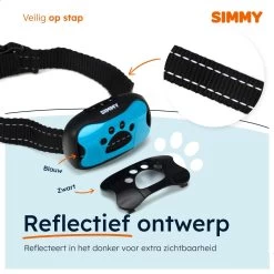 Simmy Anti Blafband - Diervriendelijke Opvoedingshalsband - Zwart En Blauw - Diervriendelijk - Zonder Schok - Anti Blaf Band Voor Grote En Kleine Honden -Hondenbenodigdheden 1200x1200 905