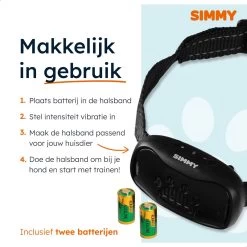 Simmy Anti Blafband - Diervriendelijke Opvoedingshalsband - Zwart En Blauw - Diervriendelijk - Zonder Schok - Anti Blaf Band Voor Grote En Kleine Honden -Hondenbenodigdheden 1200x1200 908