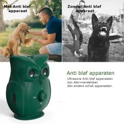 Bolify - Anti Blaf Apparaat - Anti Blafband - Anti Blaf - Zonder Schok - Diervriendelijk - Ultrasoon - Uil Model -Hondenbenodigdheden 1200x1200 928
