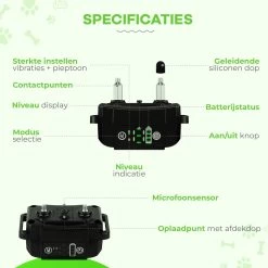 Petz - Anti Blafband - Anti Blafband Voor Kleine En Grote Honden - 5-55 KG - Vibratie En Audio - Diervriendelijk - GEEN Schokken - Opvoedingshalsband Zonder Schok En Diervriendelijk - Waterdicht - Oplaadbaar -Hondenbenodigdheden 1200x1200 968