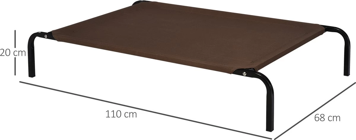 PawHut Hondenstretcher XL 110x68x19 Cm. Bruin / Grijs 8 PawHut Hondenstretcher XL 110x68x19 Cm. Bruin / Grijs - Afbeelding 6