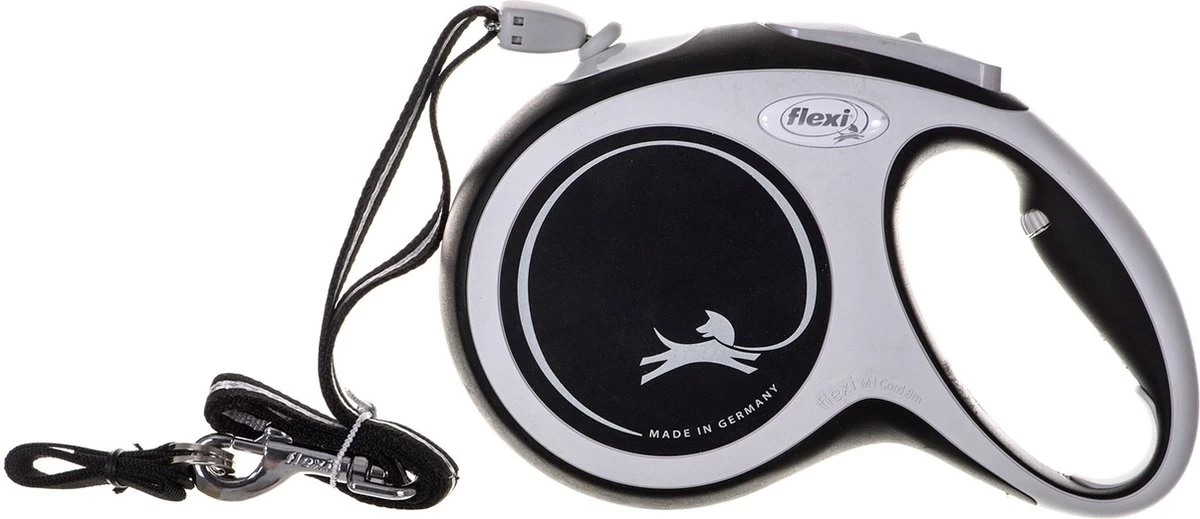 Flexi Rollijn New Comfort Koord M Zwart&Lichtgrijs - Hondenriem - 8 M 7 Flexi Rollijn New Comfort Koord M Zwart&Lichtgrijs - Hondenriem - 8 M - Afbeelding 5