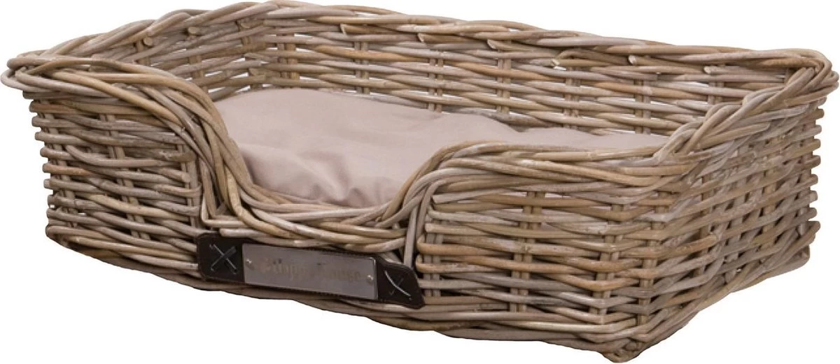 Happy-House Rieten Hondenmand - XL - 90 X 70 Cm Incl Kussen 6 Happy-House Rieten Hondenmand - XL - 90 X 70 Cm Incl Kussen - Afbeelding 4