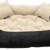Ecco - Honden- En Kattenbed Met Kussen | Binnenmaat: 130x100 / Buitenmaat: 145x115cm - Beige / Zwart -Hondenbenodigdheden 1200x552 1