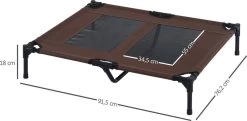 Hondenbed - Hondenstretcher - Honden Ligbed - L - Draagbaar - 92Lx76Bx18H Cm - Bruin -Hondenbenodigdheden 1200x589 2