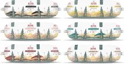 Kivo Petfood Houdbare Worsten INTRODUCTIEDOOS 6 X 600 Gram Smaken: Rund, Kip, Rund & Kip, Kip & Zalm, Eend En Lam - Zacht Gestoomd Vlees - Glutenvrij Geen Fratsen