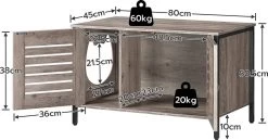 Houten Kattenhuis - Kattenkast Voor Binnen & Buiten - Kattenhok - Kattenhuisje Hout Met Deur En Gat - Hondenhok Voor Kleine Honden - 80 X 45 X 50.5 Cm 8 Houten Kattenhuis - Kattenkast Voor Binnen & Buiten - Kattenhok - Kattenhuisje Hout Met Deur En Gat - Hondenhok Voor Kleine Honden - 80 X 45 X 50.5 Cm -Hondenbenodigdheden 1200x626 9
