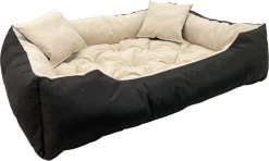 Ecco - Honden- En Kattenbed Met Kussen | Binnenmaat: 130x100 / Buitenmaat: 145x115cm - Beige / Zwart 11 Ecco - Honden- En Kattenbed Met Kussen | Binnenmaat: 130x100 / Buitenmaat: 145x115cm - Beige / Zwart -Hondenbenodigdheden 1200x717 4