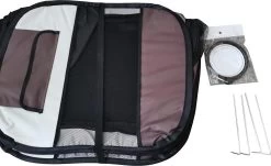 Dailyibed Opvouwbare Puppyren - Bruin - 115x115x58 Cm - Incl. Draagtas - Incl. Voederbak -Hondenbenodigdheden 1200x736