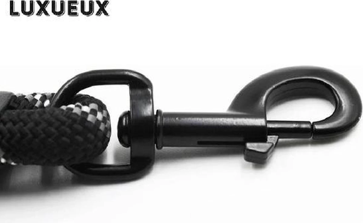Hondenriem - Luxueux - Nieuw Verstevigd Model – Reflecterend - Voor Grote En Kleine Honden - Duurzaam Touw - Stevige Grip - Honden Trainen – Zwart - 1,50 Meter 5 Hondenriem - Luxueux - Nieuw Verstevigd Model – Reflecterend - Voor Grote En Kleine Honden - Duurzaam Touw - Stevige Grip - Honden Trainen – Zwart - 1,50 Meter - Afbeelding 3