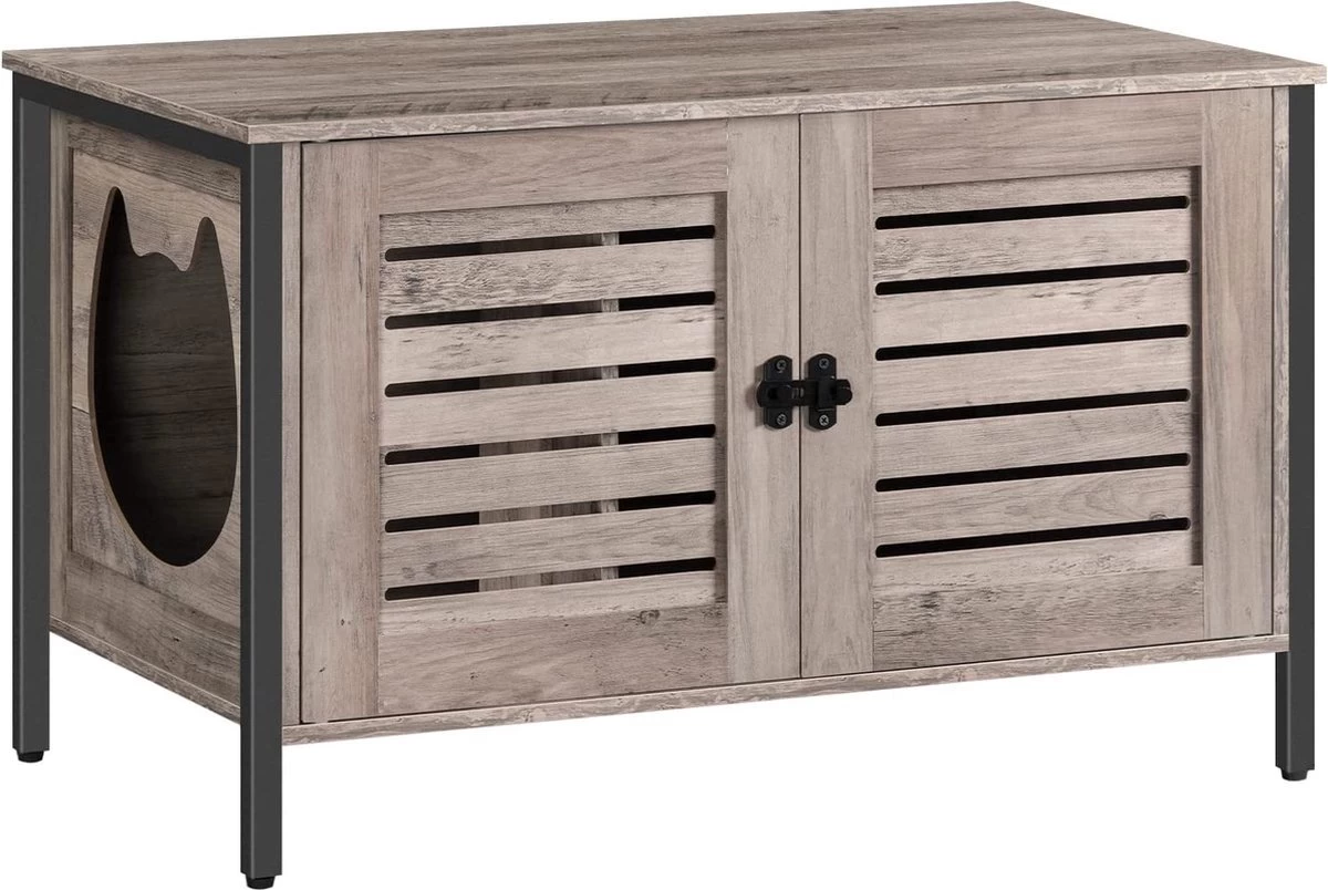 Houten Kattenhuis - Kattenkast Voor Binnen & Buiten - Kattenhok - Kattenhuisje Hout Met Deur En Gat - Hondenhok Voor Kleine Honden - 80 X 45 X 50.5 Cm 3 Houten Kattenhuis - Kattenkast Voor Binnen & Buiten - Kattenhok - Kattenhuisje Hout Met Deur En Gat - Hondenhok Voor Kleine Honden - 80 X 45 X 50.5 Cm