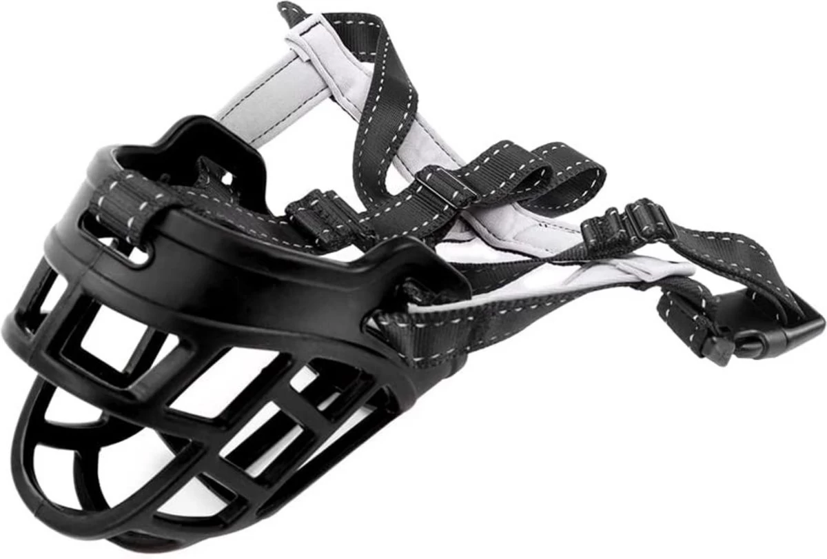 Sharon B Muilkorf Hond - Zwart - XXL - Voor Zeer Grote Honden - Snuitomtrek 38-43 Cm 4 Sharon B Muilkorf Hond - Zwart - XXL - Voor Zeer Grote Honden - Snuitomtrek 38-43 Cm - Afbeelding 2