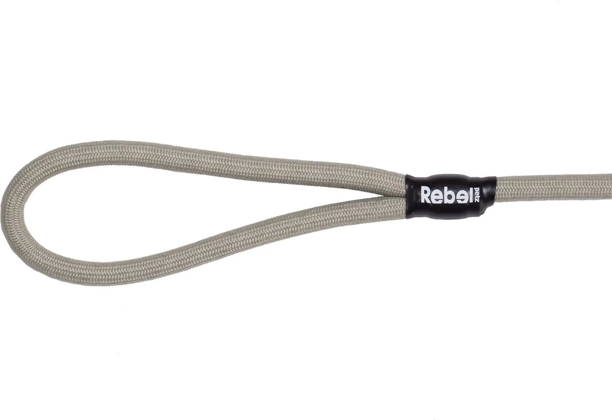 Rebel Petz - Honden Trainingslijn Met Halsband - Taupe, Zwart, Groen & Oranje - Maat Small Of Large - Kleur: Taupe, Maat: Large 4 Rebel Petz - Honden Trainingslijn Met Halsband - Taupe, Zwart, Groen & Oranje - Maat Small Of Large - Kleur: Taupe, Maat: Large - Afbeelding 2