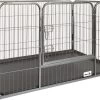 MaxxPet Puppyren - Hondenbench - Puppykennel - Hondenren - 125 X 78 X 80 Cm - Zwart -Hondenbenodigdheden 1200x826 1