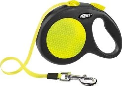 Flexi New Neon Tape - Hondenriem - Geel/Zwart - M - 5 M - (<25 Kg) -Hondenbenodigdheden 1200x850 1