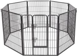 MaxxPet Puppyren - Hondenbench - Hondenren- Puppyren Met 8 Kennelpanelen - Staal -80 X 100 Cm Ø 210 Cm -Hondenbenodigdheden 1200x879