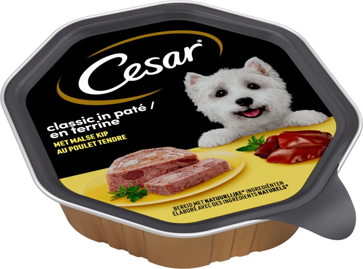 Cesar Classic Paté Honden Natvoer - Kip - 14 X 150 Gr 4 Cesar Classic Paté Honden Natvoer - Kip - 14 X 150 Gr - Afbeelding 2