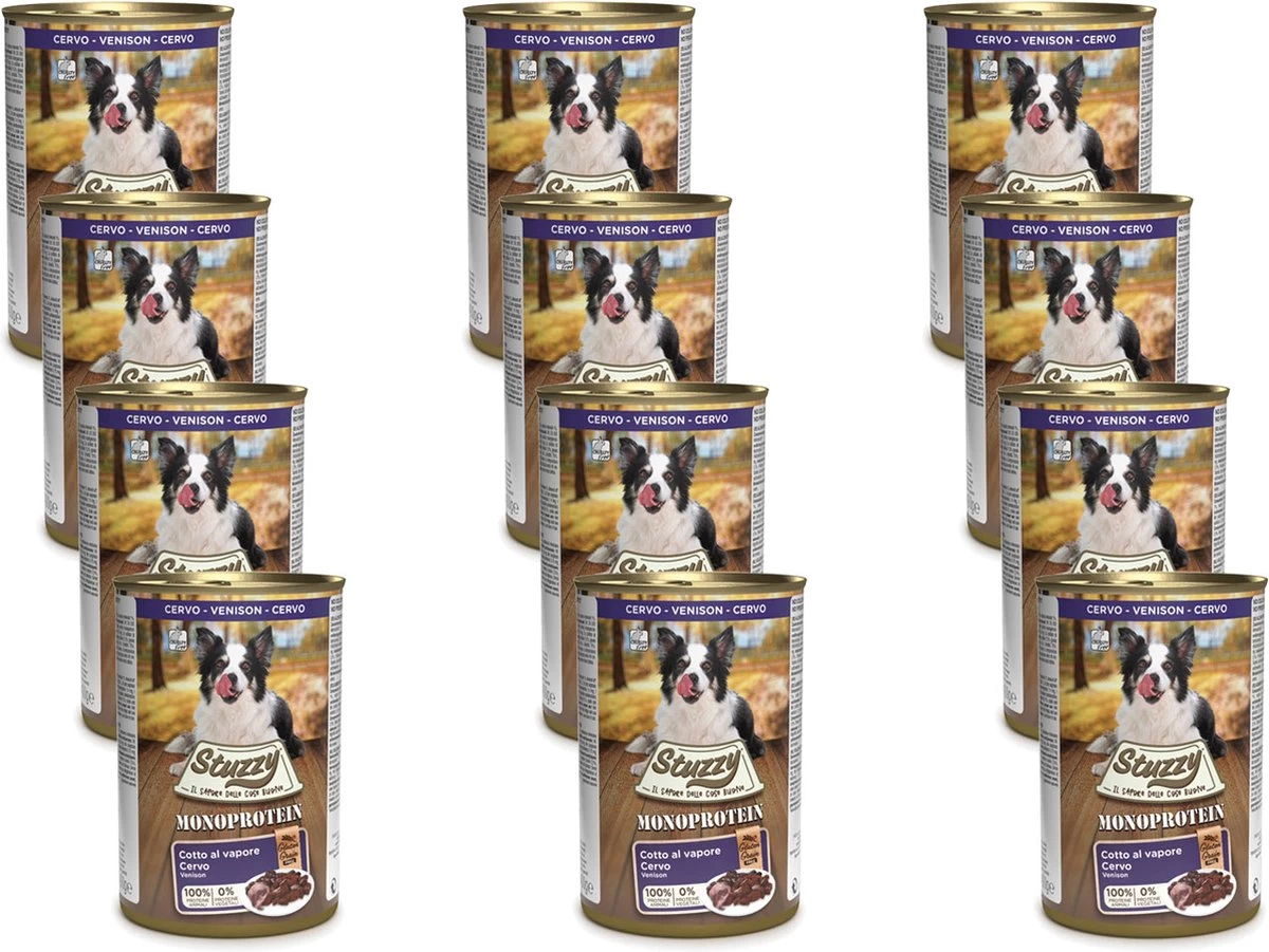 Stuzzy Blik Adult 400 G - Hondenvoer - 12 X Hert 5 Stuzzy Blik Adult 400 G - Hondenvoer - 12 X Hert - Afbeelding 3
