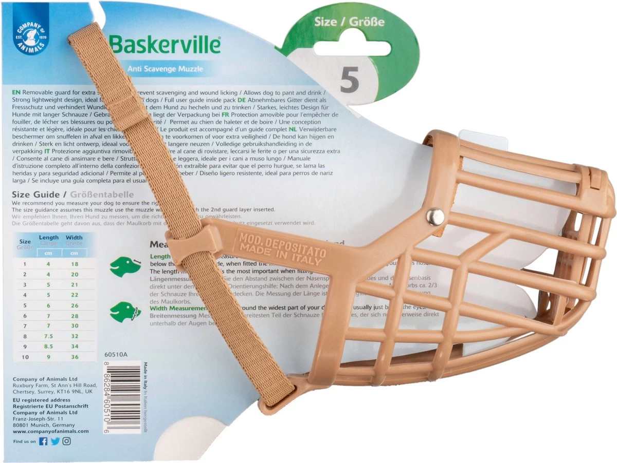 Baskerville Classic Muzzle Muilkorf - Maat 5 9 Baskerville Classic Muzzle Muilkorf - Maat 5 - Afbeelding 7