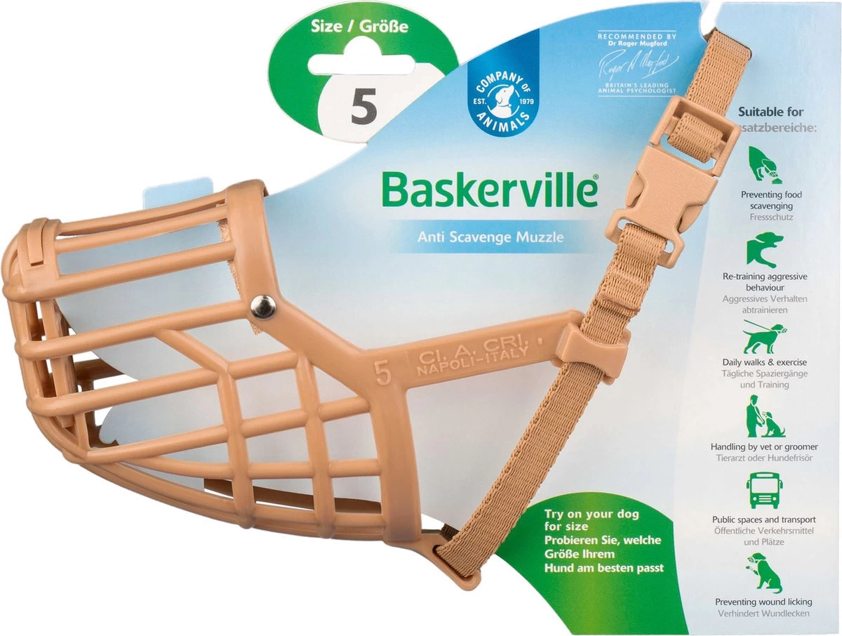 Baskerville Classic Muzzle Muilkorf - Maat 5 10 Baskerville Classic Muzzle Muilkorf - Maat 5 - Afbeelding 8