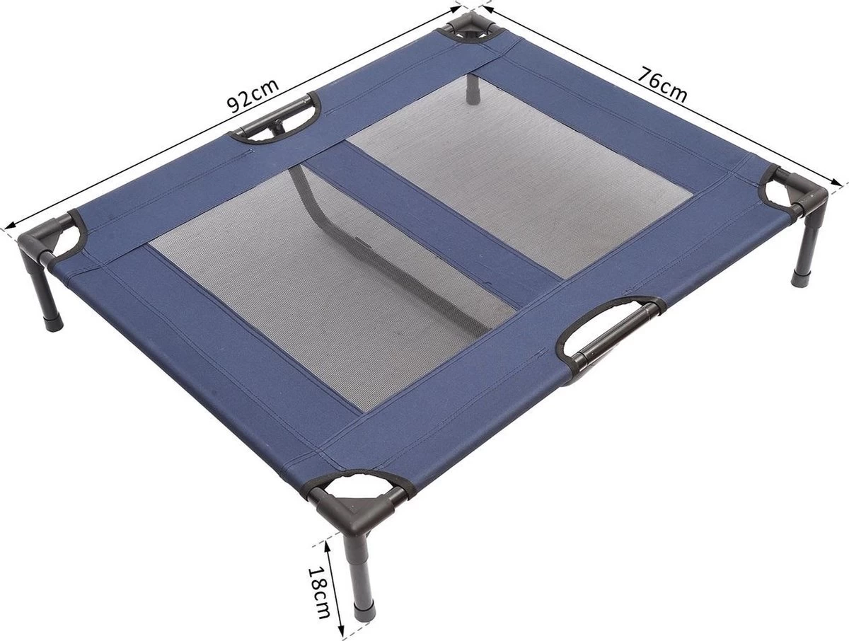 Paws & Claws - Hondenbed - Hondenstretcher - Honden Ligbed - Portable Draagbaar - 92 X 76 X 18 Cm - Blauw 8 Paws & Claws - Hondenbed - Hondenstretcher - Honden Ligbed - Portable Draagbaar - 92 X 76 X 18 Cm - Blauw - Afbeelding 6