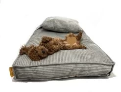 Orthopedisch Hondenkussen Grijs - Hondenmand Ribstof Premium L - Luxe Hondenbed 100x70cm - Grijs Tot 40 KG -Hondenbenodigdheden 1200x910 3